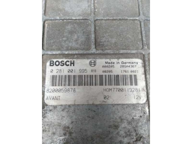 Recambio de centralita motor uce para renault laguna (b56) 1.9 dti diesel cat referencia OEM IAM 0281001995 8200059878 HOM770011