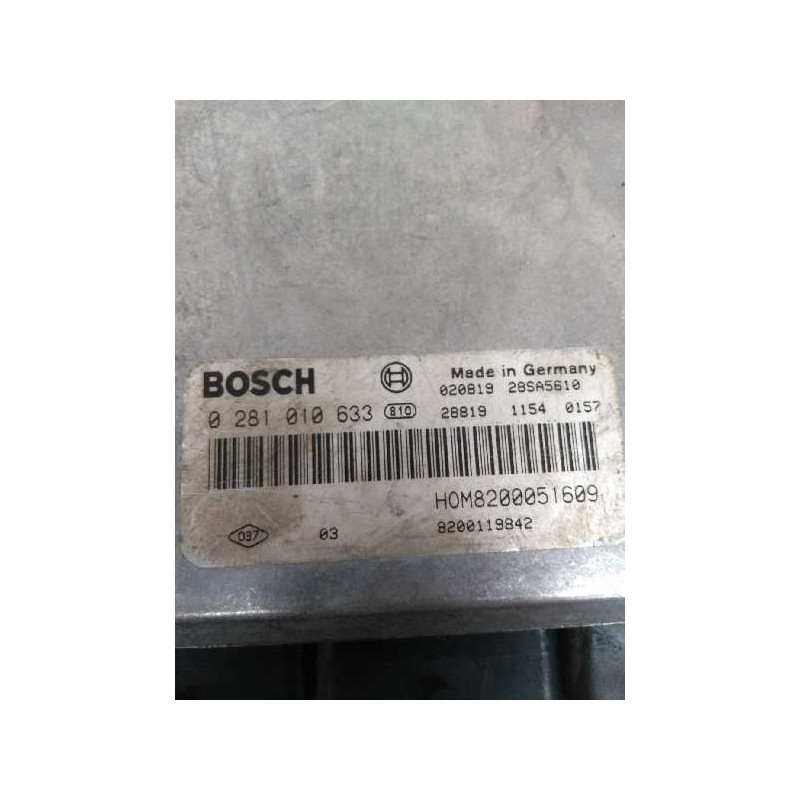 Recambio de centralita motor uce para renault trafic caja cerrada (ab 4.01) referencia OEM IAM 0281010633 HOM8200051609 82001198