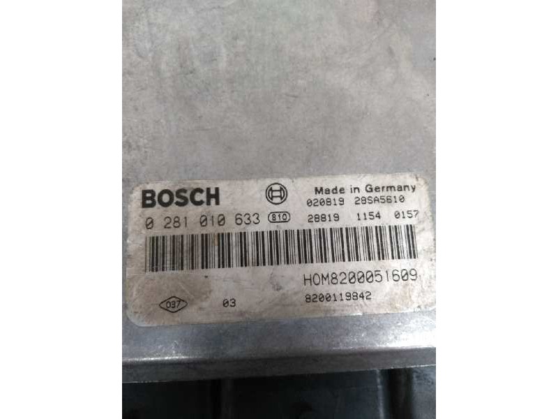 Recambio de centralita motor uce para renault trafic caja cerrada (ab 4.01) referencia OEM IAM 0281010633 HOM8200051609 82001198