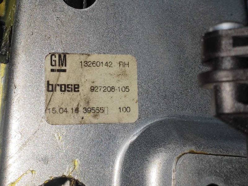 Recambio de elevalunas trasero derecho para opel zafira tourer excellence referencia OEM IAM 13260142 927208105 