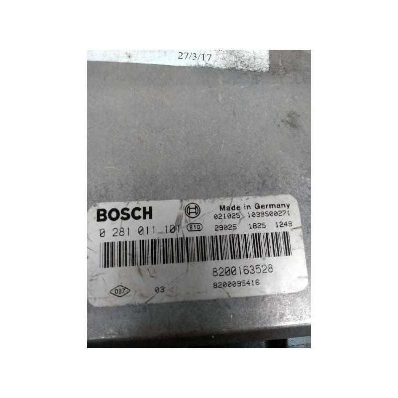 Recambio de centralita motor uce para renault laguna ii (bg0) 1.9 dci diesel referencia OEM IAM 0281011101 8200163528 8200095416