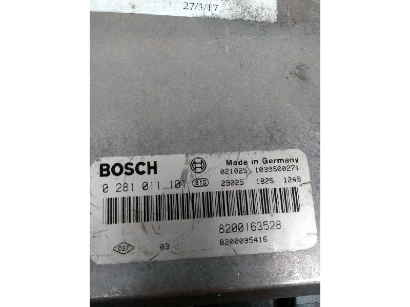 Recambio de centralita motor uce para renault laguna ii (bg0) 1.9 dci diesel referencia OEM IAM 0281011101 8200163528 8200095416