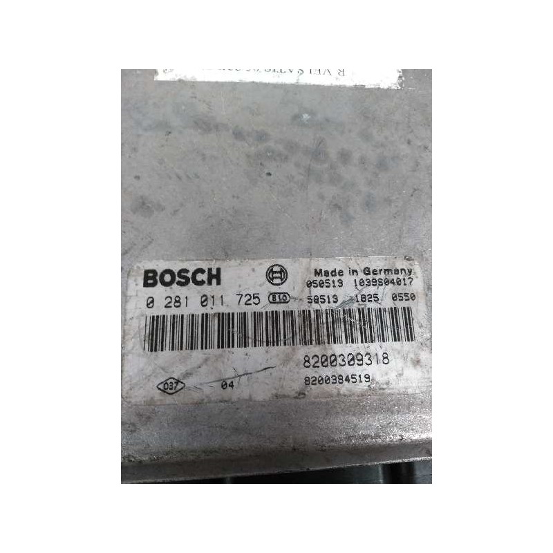 Recambio de centralita motor uce para renault vel satis (bj0) 2.2 dci turbodiesel referencia OEM IAM 0281011725 8200309318 82003