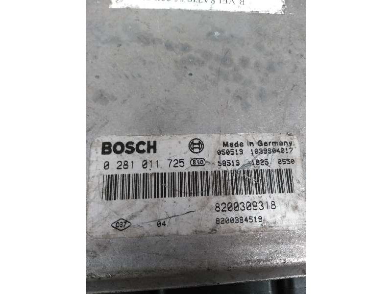 Recambio de centralita motor uce para renault vel satis (bj0) 2.2 dci turbodiesel referencia OEM IAM 0281011725 8200309318 82003