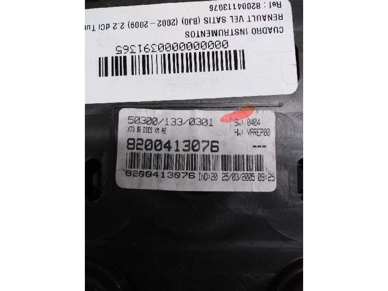 Recambio de cuadro instrumentos para renault vel satis (bj0) 2.2 dci turbodiesel referencia OEM IAM 8200413076 503001330301 