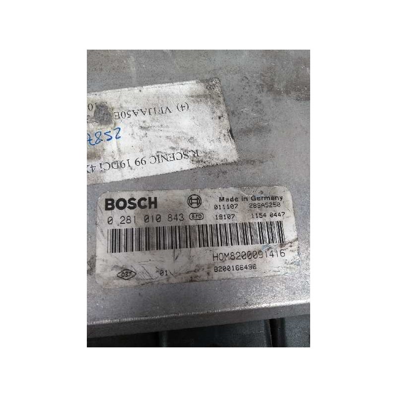 Recambio de centralita motor uce para renault scenic rx4 (ja0) 1.9 dci diesel cat referencia OEM IAM 0281010843 HOM8200091416 82