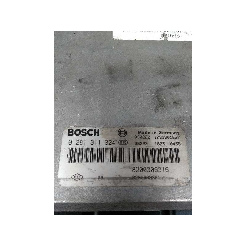 Recambio de centralita motor uce para renault scenic rx4 (ja0) 1.9 dci diesel cat referencia OEM IAM 0281011324 8200309316 82003 Recambio de centralita motor uce para renault scenic rx4 (ja0) 1.9 dci diesel cat referencia OEM IAM 0281011324 8200309316 82003