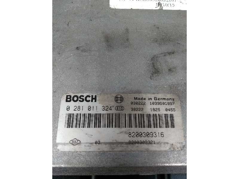 Recambio de centralita motor uce para renault scenic rx4 (ja0) 1.9 dci diesel cat referencia OEM IAM 0281011324 8200309316 82003 Recambio de centralita motor uce para renault scenic rx4 (ja0) 1.9 dci diesel cat referencia OEM IAM 0281011324 8200309316 82003
