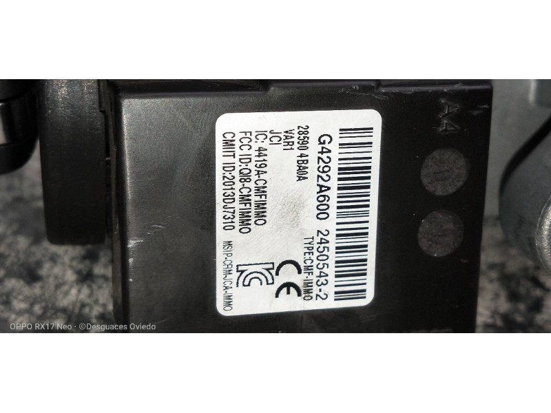 Recambio de conmutador de arranque para nissan x-trail (t32) acenta referencia OEM IAM 285904BA0A  