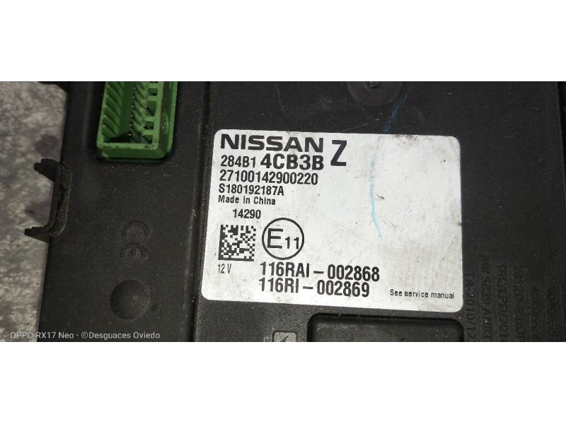 Recambio de modulo electronico para nissan x-trail (t32) acenta referencia OEM IAM 284B14CB3B S180192187A 