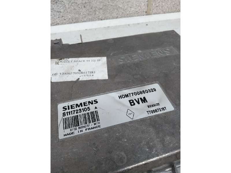 Recambio de centralita motor uce para renault espace (j63) 2.2 cat referencia OEM IAM S111723105A HOM7700860329 7700872167