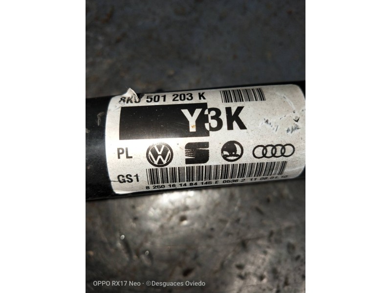 Recambio de transmision trasera izquierda para audi a5 coupe (8t) 3.0 tdi quattro referencia OEM IAM 8K0501203K  