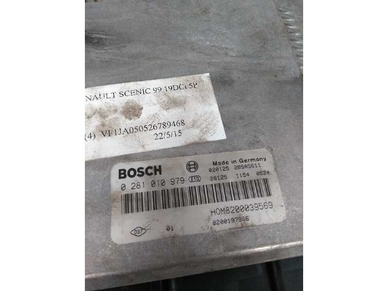 Recambio de centralita motor uce para renault scenic rx4 (ja0) 1.9 dci diesel cat referencia OEM IAM 0281010979 HOM8200039569 82