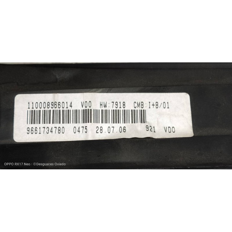 Recambio de cuadro instrumentos para citroen xsara picasso 1.6 hdi 90 x referencia OEM IAM 9661734780 110008966014 