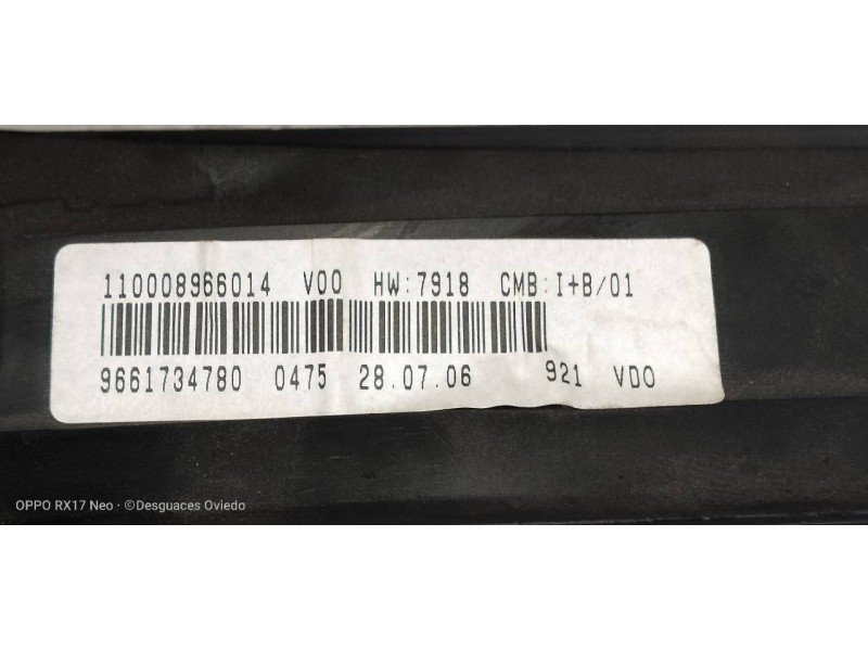 Recambio de cuadro instrumentos para citroen xsara picasso 1.6 hdi 90 x referencia OEM IAM 9661734780 110008966014 