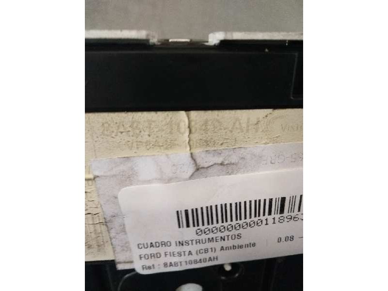 Recambio de cuadro instrumentos para ford fiesta (cb1) ambiente referencia OEM IAM 8A6T10840AH  1786849