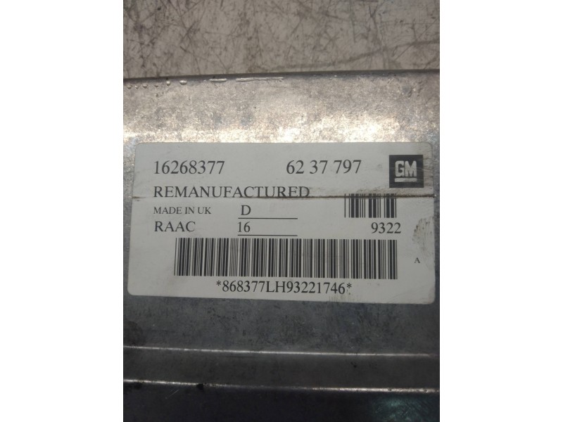 Recambio de centralita motor uce para opel astra g berlina 1.6 referencia OEM IAM 16268377 6237797 