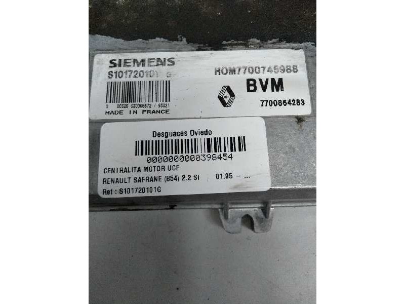 Recambio de centralita motor uce para renault safrane (b54) 2.2 si referencia OEM IAM S101720101G HOM7700745988 7700864283