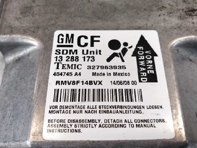 Recambio de centralita airbag para opel zafira b energy referencia OEM IAM 13288173 327963935 13367444