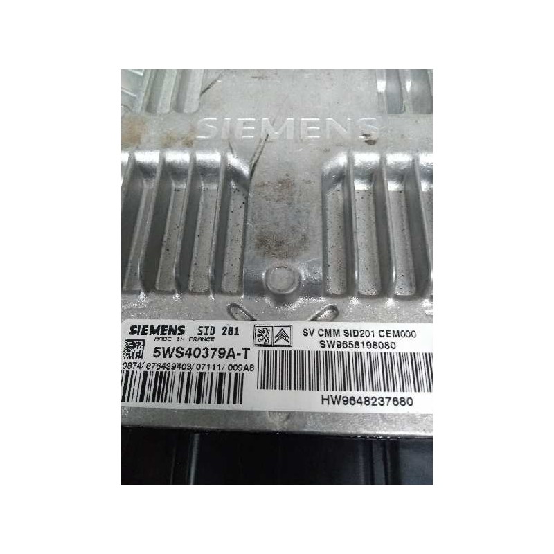 Recambio de centralita motor uce para peugeot 407 st sport pack referencia OEM IAM 5WS40379AT SW9658198080 HW9648237680 SID201
