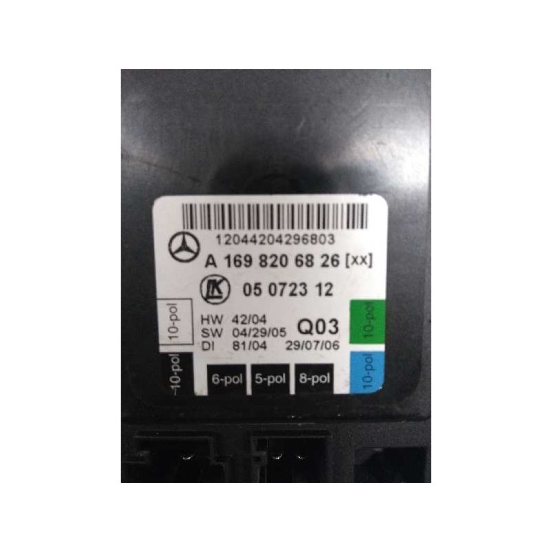 Recambio de centralita cierre para mercedes clase a (w169) a 180 cdi (169.307) referencia OEM IAM A1698206826 DEL DCHO 05072312