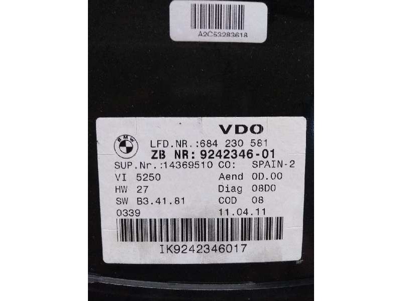 Recambio de cuadro instrumentos para bmw serie 3 berlina (e90) 320d referencia OEM IAM A2C53418484 684230581 IK9242346017