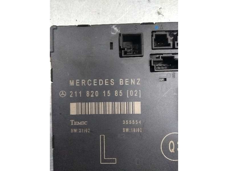 Recambio de centralita cierre para mercedes clase e (w211) berlina e 270 cdi (211.016) referencia OEM IAM 2118201585 DEL IZDA 35