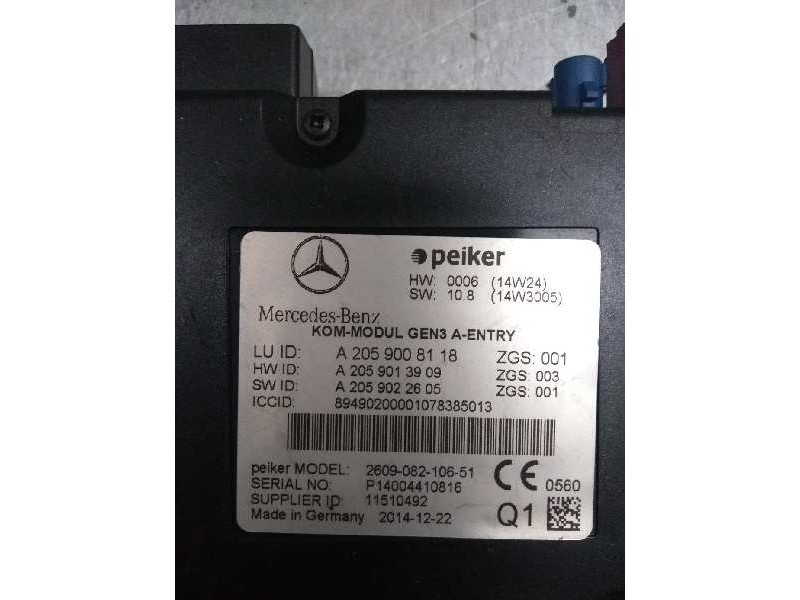 Recambio de modulo electronico para mercedes clase cla (w117) shooting brake cla 220 d (117.903) referencia OEM IAM A2059008118 