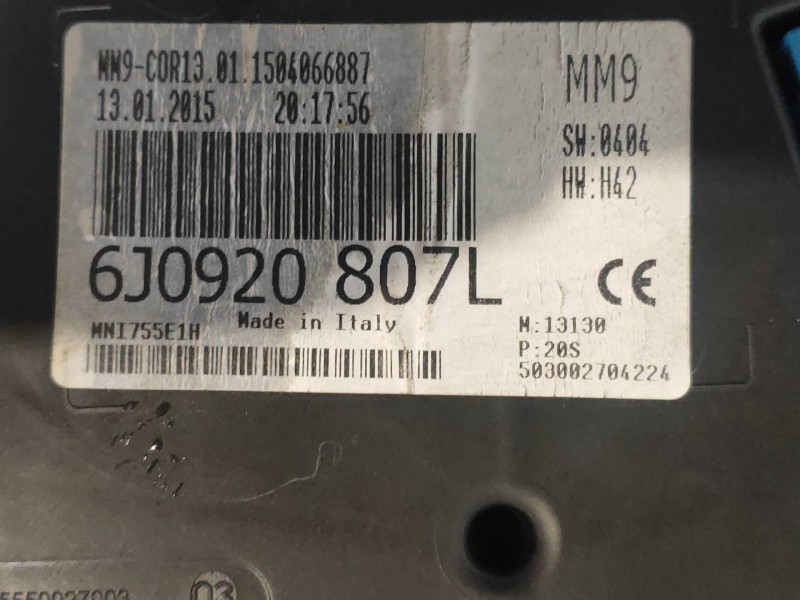 Recambio de cuadro instrumentos para seat ibiza st (6j8) style referencia OEM IAM 6J0920807L  