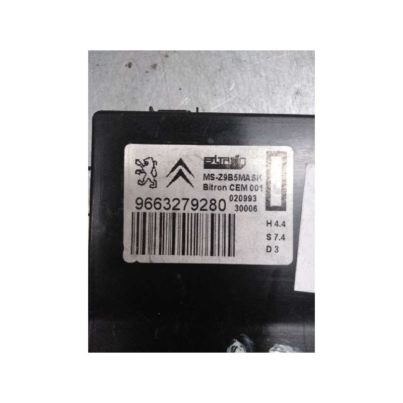 Recambio de modulo electronico para citroen c6 2.7 v6 hdi fap cat (uhz / dt17ted4) referencia OEM IAM 9663279280 MSZ9B5MASK 