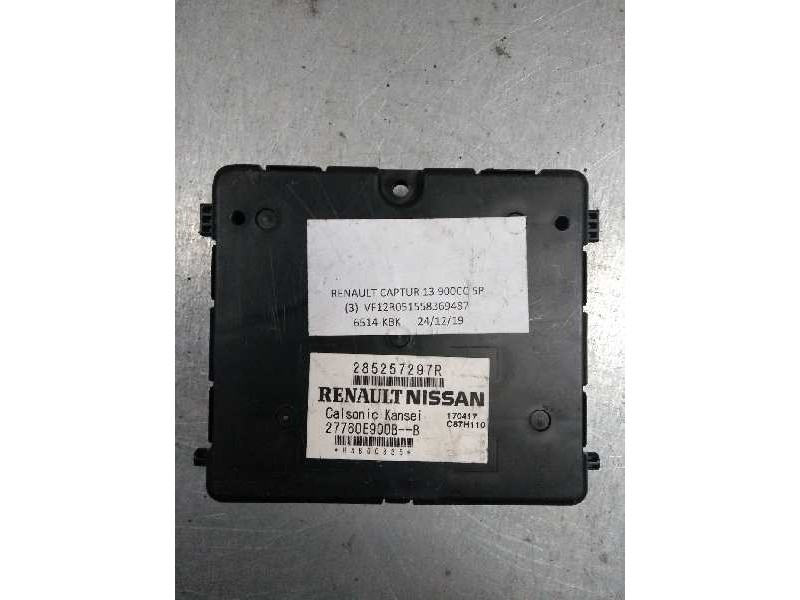 Recambio de centralita aire acondicionado para renault captur 0.9 energy referencia OEM IAM 285257297R 27760E900B B 170417