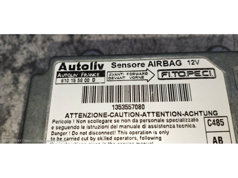 Recambio de centralita airbag para fiat fiorino básico referencia OEM IAM 1353557080 610155800D 