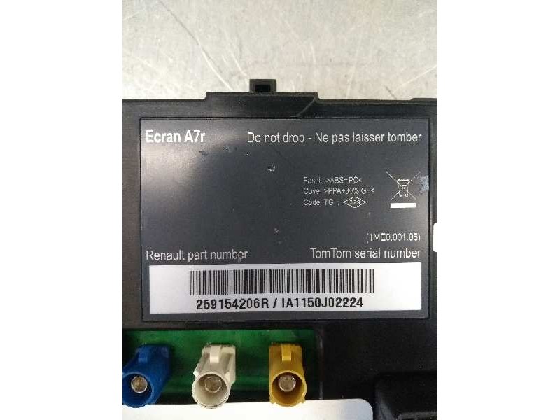 Recambio de sistema navegacion gps para renault koleos 2.0 dci diesel fap referencia OEM IAM 259154206R A1150J02224 