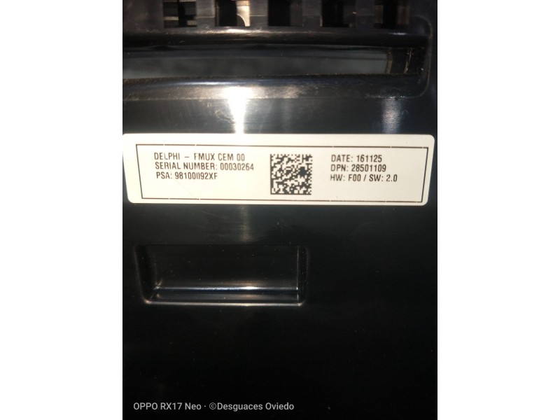 Recambio de mando calefaccion / aire acondicionado para citroen c4 lim. live edition referencia OEM IAM 98100092XF  