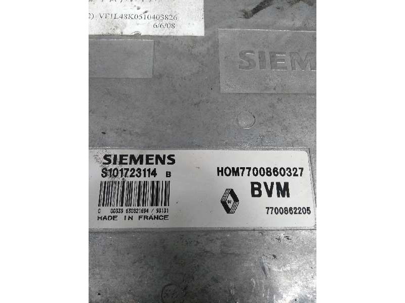 Recambio de centralita motor uce para renault 21 berlina (b/l48) referencia OEM IAM S101723114B HOM7700860327 7700862205