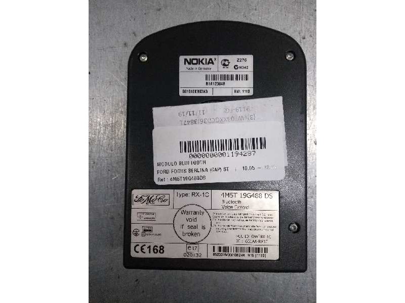 Recambio de modulo bluetooth para ford focus berlina (cap) st referencia OEM IAM 4M5T19G488DS B1A125048 