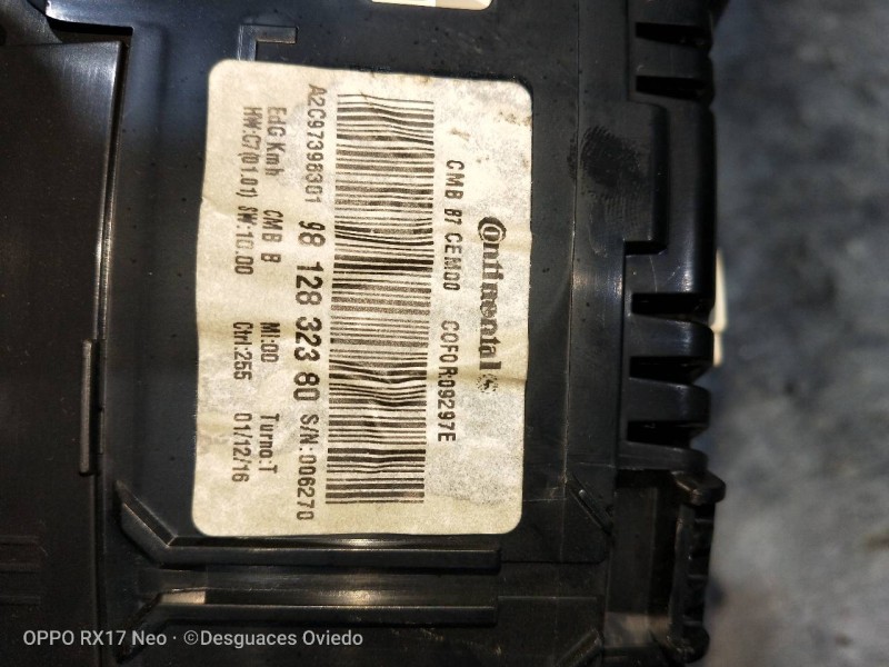 Recambio de cuadro instrumentos para citroen c4 lim. live edition referencia OEM IAM 9812832380 A2C97398301 