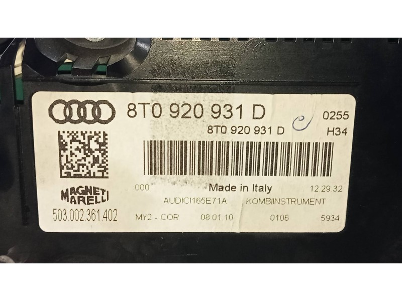 Recambio de cuadro instrumentos para audi a5 coupe (8t) 3.0 tdi quattro referencia OEM IAM 8T0920931D 503002361402 