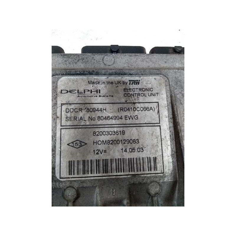 Recambio de centralita motor uce para renault clio ii fase ii (b/cb0) 1.5 dci diesel referencia OEM IAM R0410C066A 8200303619 HO