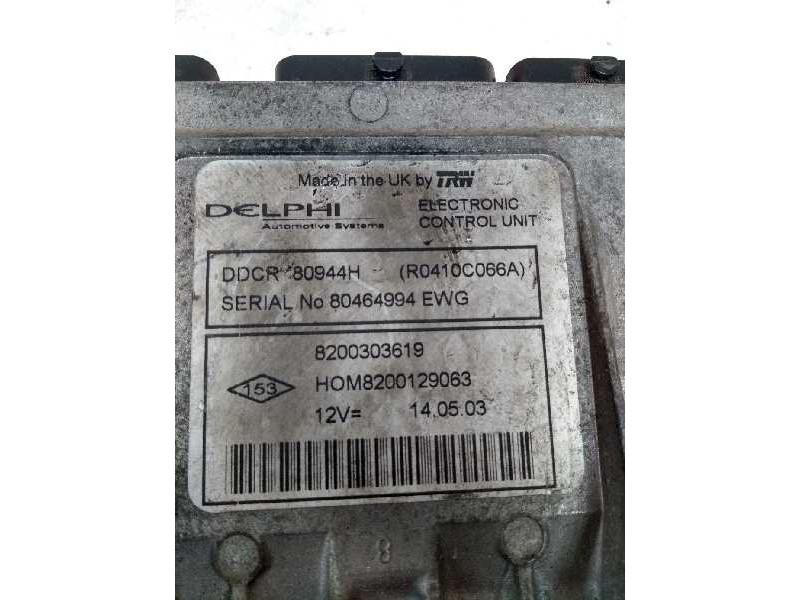 Recambio de centralita motor uce para renault clio ii fase ii (b/cb0) 1.5 dci diesel referencia OEM IAM R0410C066A 8200303619 HO
