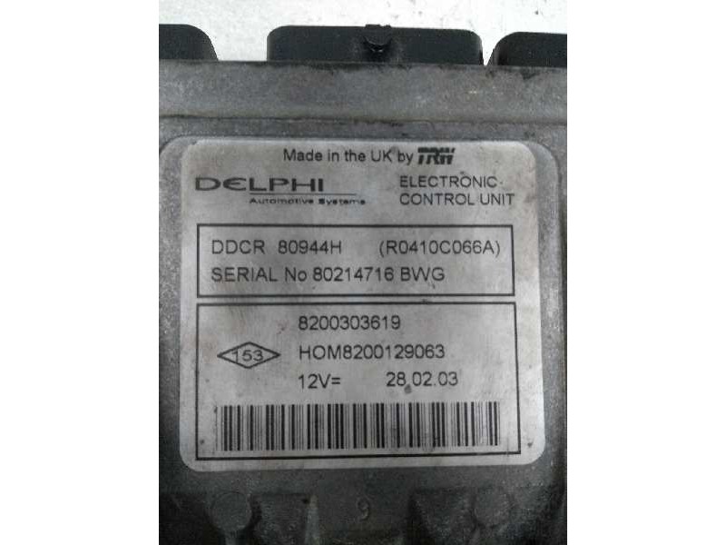 Recambio de centralita motor uce para renault clio ii fase ii (b/cb0) 1.5 dci diesel referencia OEM IAM R0410C066A 8200303619 HO
