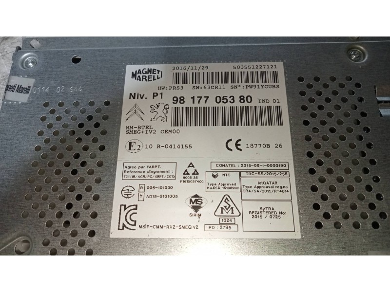 Recambio de sistema audio / radio cd para citroen c4 lim. live edition referencia OEM IAM 9817705380  