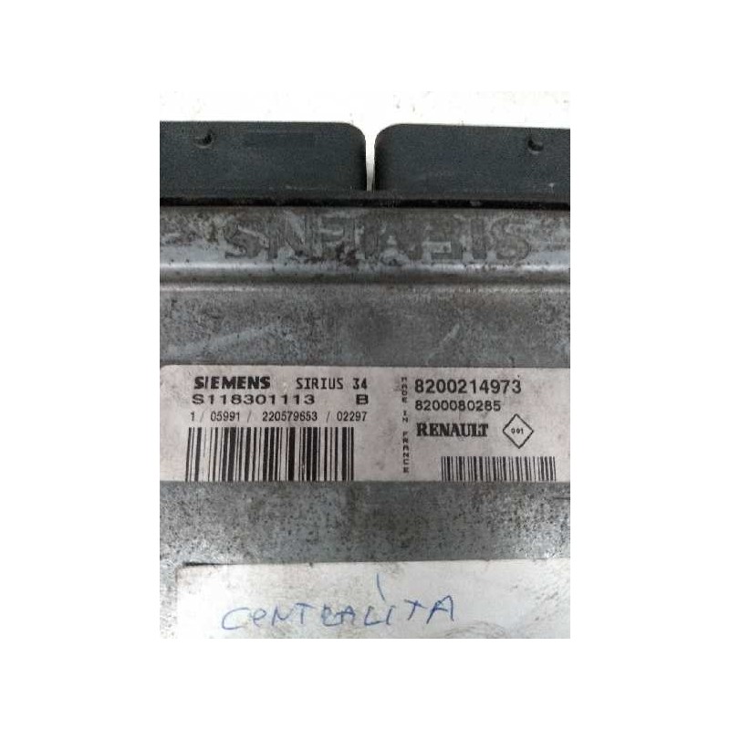 Recambio de centralita motor uce para renault clio ii fase ii (b/cb0) 1.4 16v referencia OEM IAM S118301113B 8200214973 82000802 Recambio de centralita motor uce para renault clio ii fase ii (b/cb0) 1.4 16v referencia OEM IAM S118301113B 8200214973 82000802