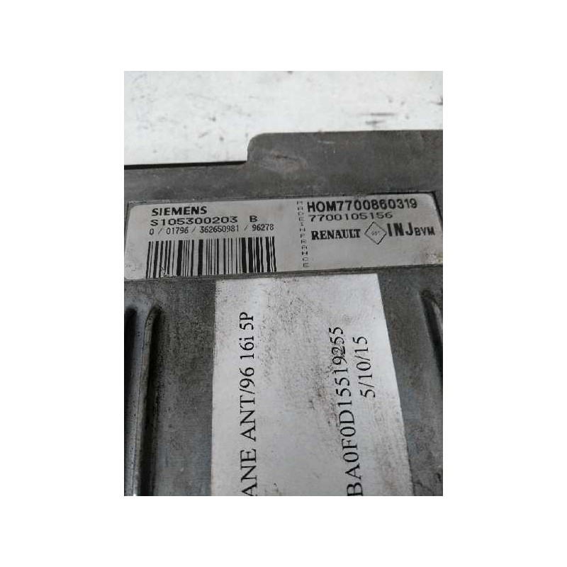 Recambio de centralita motor uce para renault megane i berlina hatchback (ba0) 1.6 referencia OEM IAM S105300203B HOM7700860319 