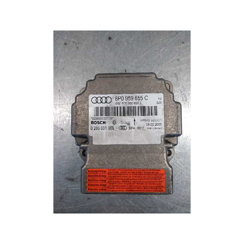 Recambio de centralita airbag para audi a3 sportback (8p) 1.9 tdi referencia OEM IAM 0285001666 8P0959655C 022X3 BPA 8017