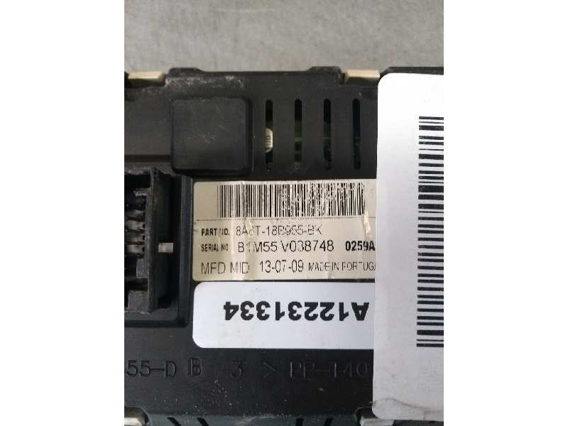 Recambio de pantalla multifuncion para ford fiesta (cb1) ambiente referencia OEM IAM 8A6T18B955BK B1M55V038748 