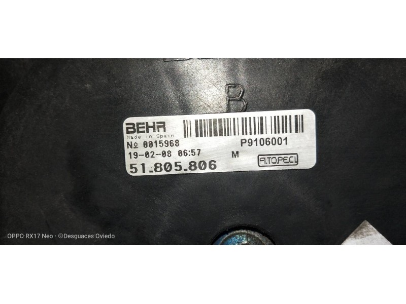 Recambio de electroventilador para fiat fiorino básico referencia OEM IAM 51805806 51780658 