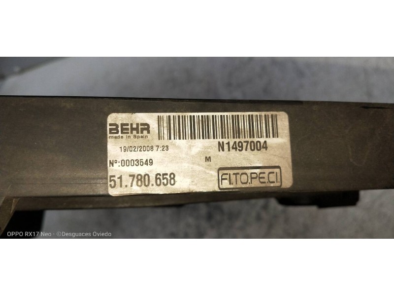 Recambio de electroventilador para fiat fiorino básico referencia OEM IAM 51805806 51780658 