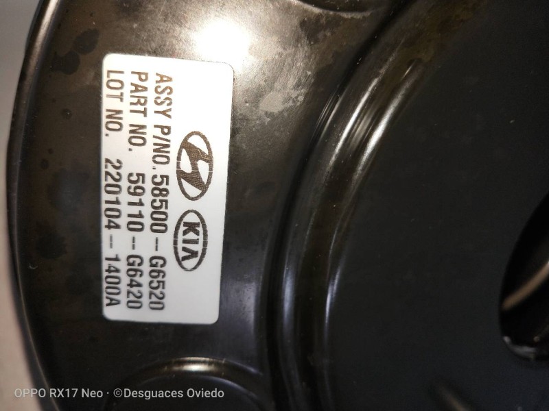 Recambio de servofreno para kia picanto (ja) concept referencia OEM IAM 58500G6520 59110G6420 