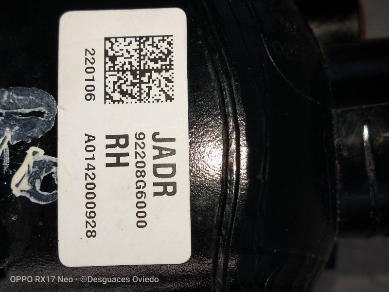 Recambio de faro antiniebla derecho para kia picanto (ja) concept referencia OEM IAM 92208G6  